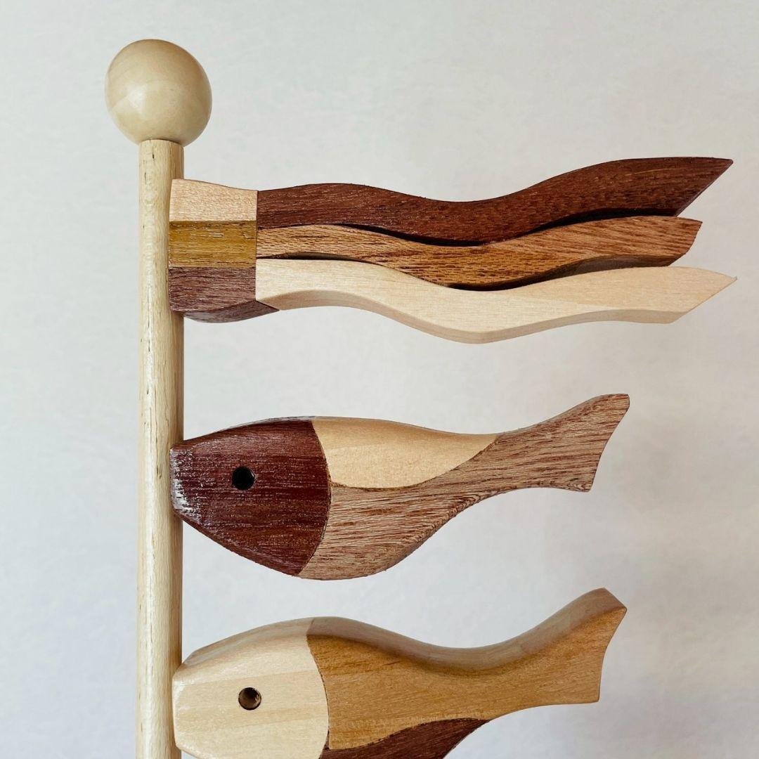 【一品物】寄せ木　鯉のぼりＢタイプ