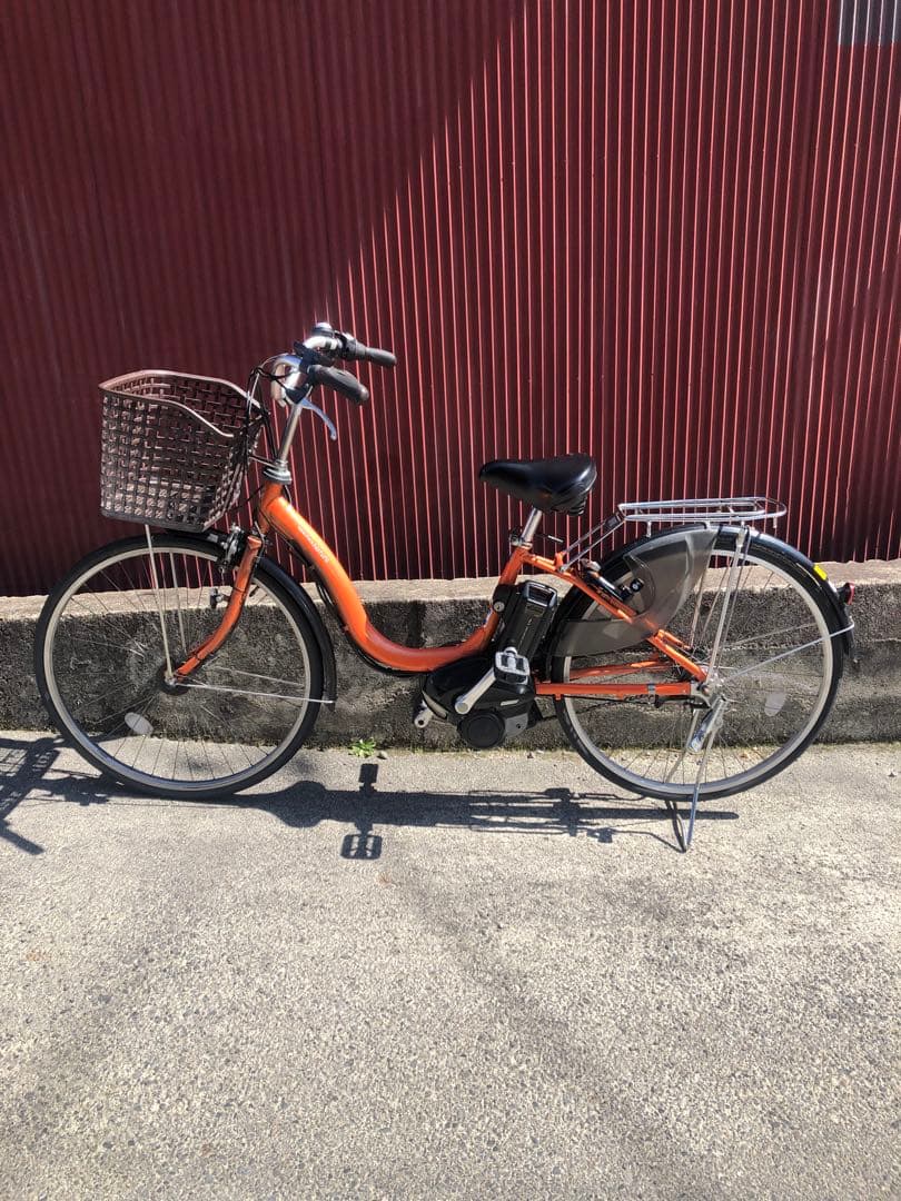 【京都】電動アシスト自転車　ヤマハ　26インチ　オレンジ色
