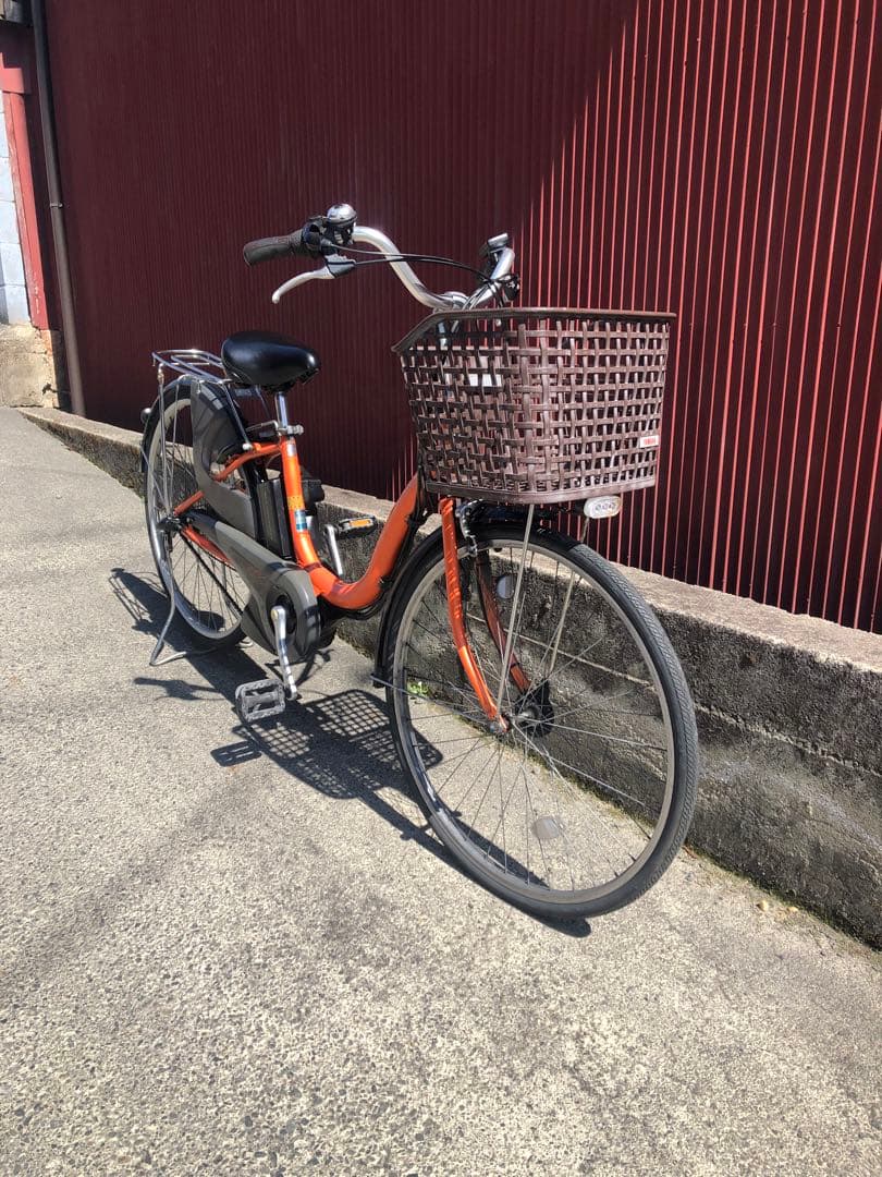 【京都】電動アシスト自転車　ヤマハ　26インチ　オレンジ色
