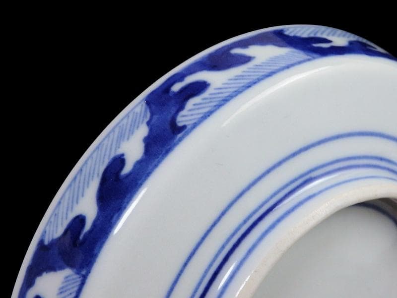 大聖寺伊万里　金襴手　寿に花　牡丹の図　縁高４寸皿　３枚　143AS-CUu