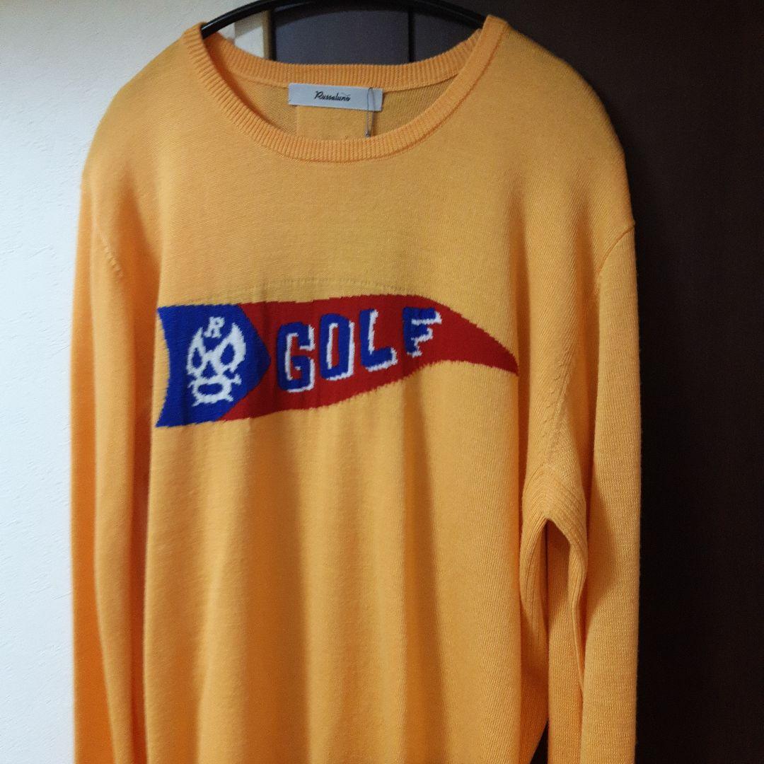 新品ラッセルノ　Russeluno Golfハイゲージニットセータ定価30800