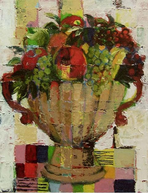 油絵 菅家令子 絵 絵画 インテリア uF6-113002 静物 果物