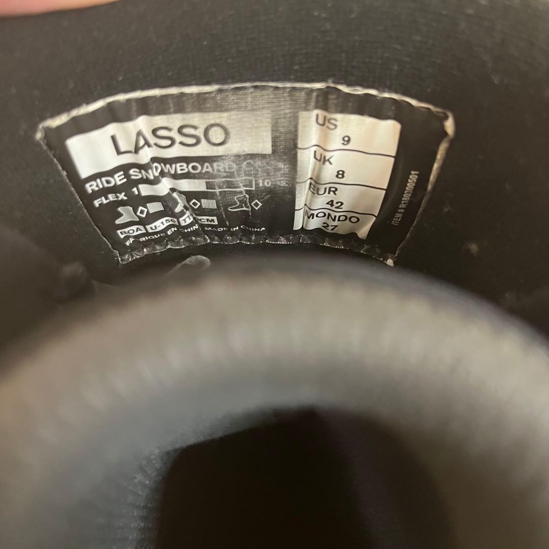 【良品】LASSO ブラック スノーボードブーツ　ride ブラック　27 ✨