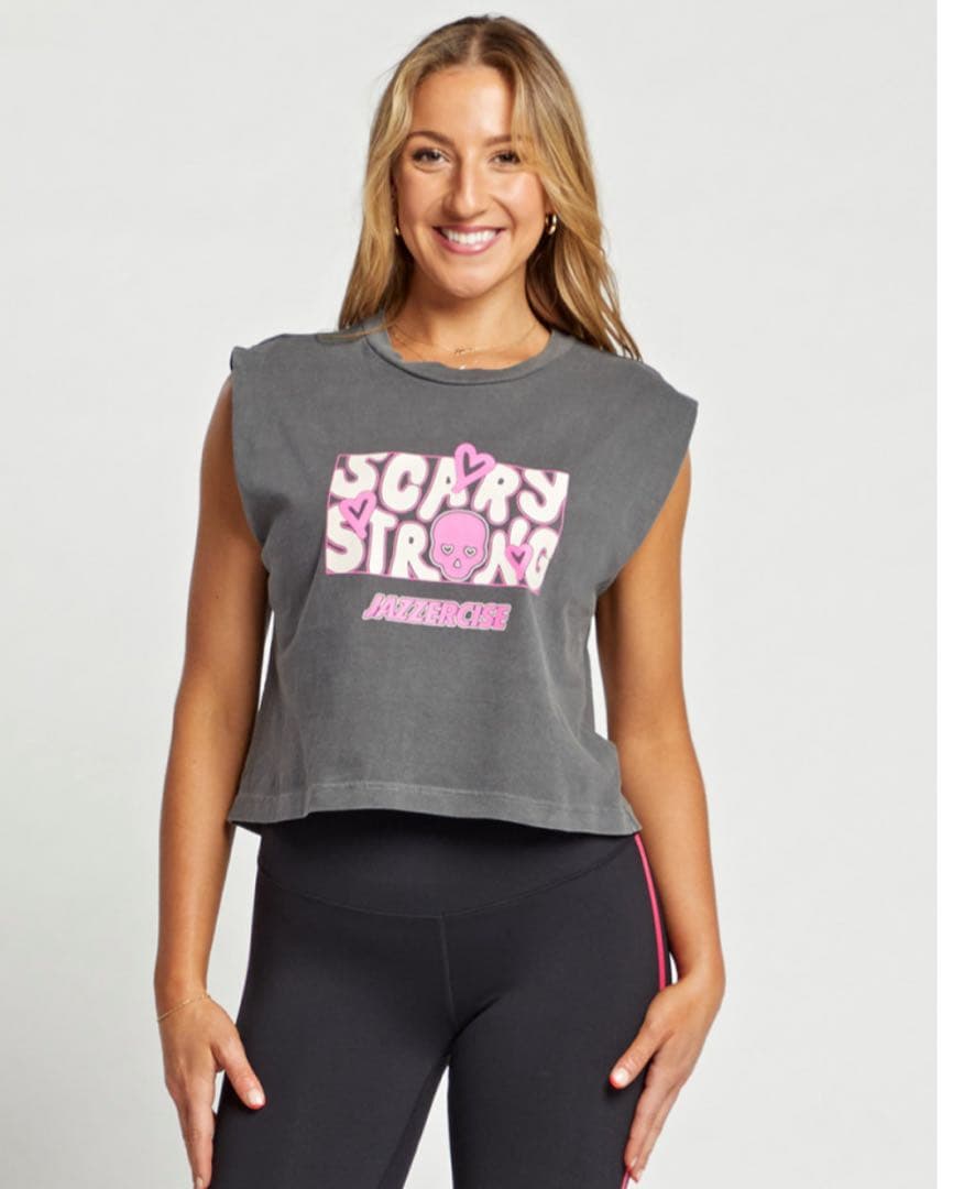 ジャザサイズ新品JAZZERCISE グレー タンクトップ　サイズS