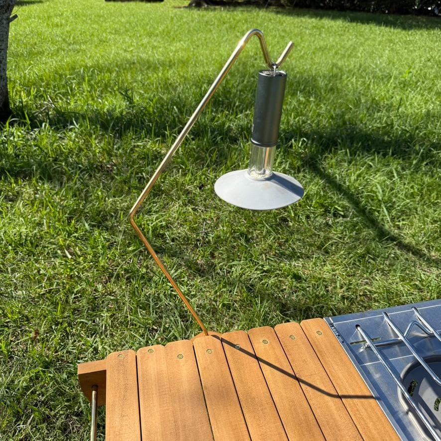 IGT対応 ウッドテーブル ラスティックパイン 真鍮 折たたみ キャンプテーブル