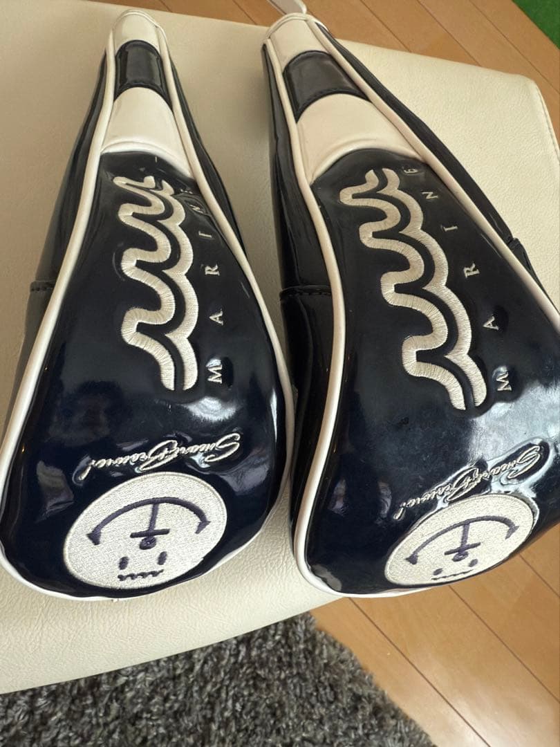 myfa ネイビー キャディバッグ　ヘッドカバー　セット　HC エナメル