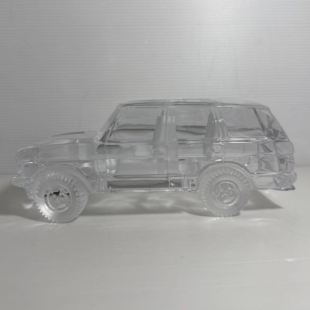 フランス製 ランドローバー レンジローバー クリスタルガラス 置物 車