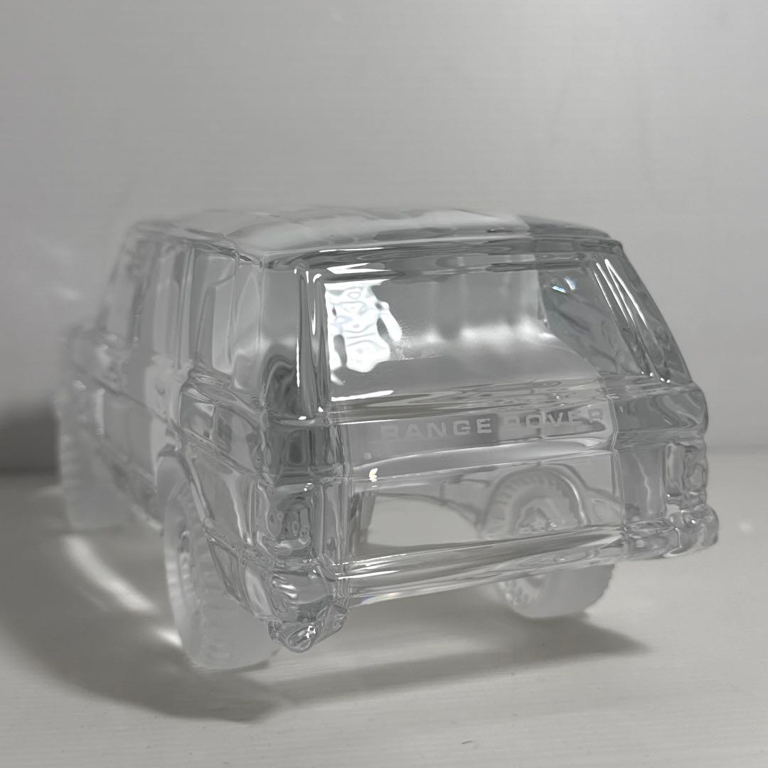 フランス製 ランドローバー レンジローバー クリスタルガラス 置物 車