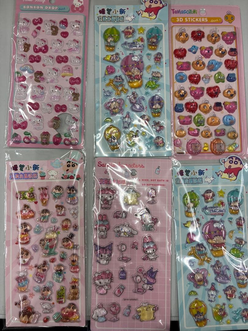 シール、ステッカー　まとめ売り　60シート+シール帳A8サイズ　リフィル付