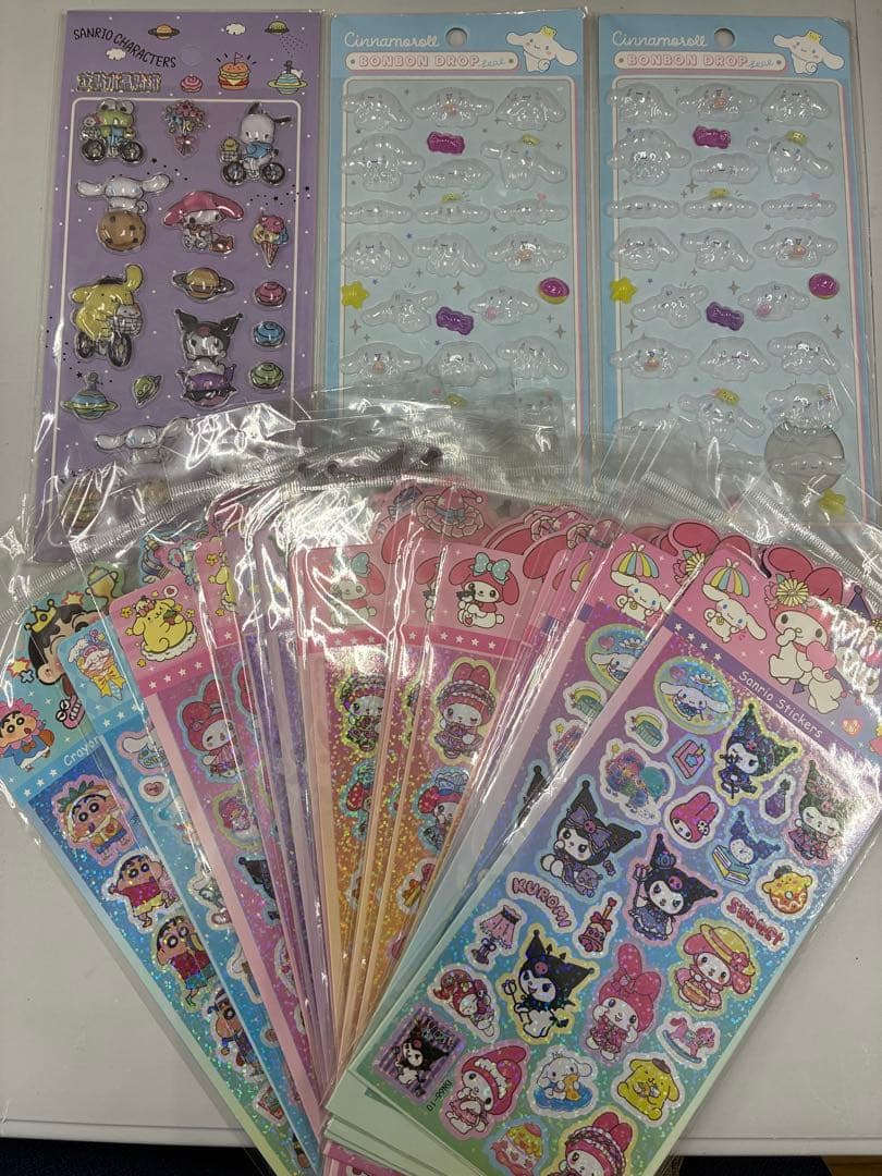 シール、ステッカー　まとめ売り　60シート+シール帳A8サイズ　リフィル付