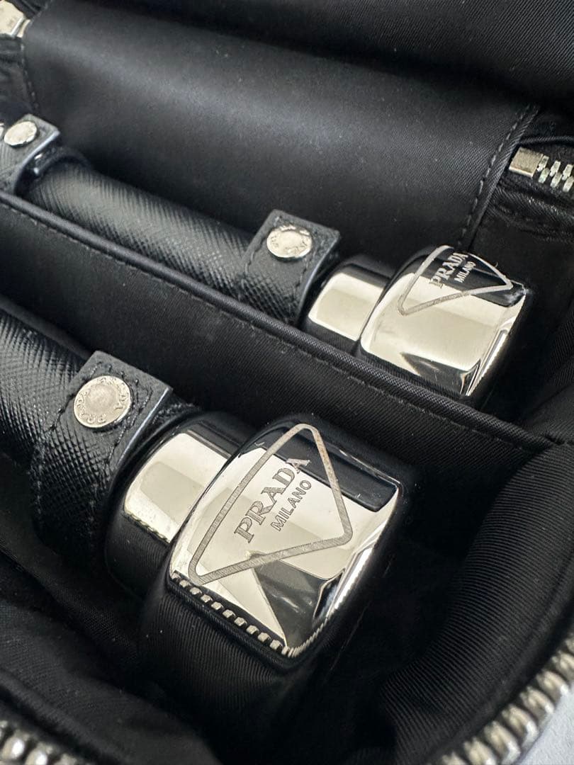 PRADA Re-Nylon サフィアーノレザー ハンドウエイト キャリーケース