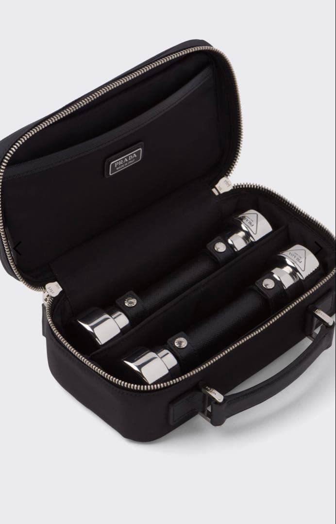 PRADA Re-Nylon サフィアーノレザー ハンドウエイト キャリーケース