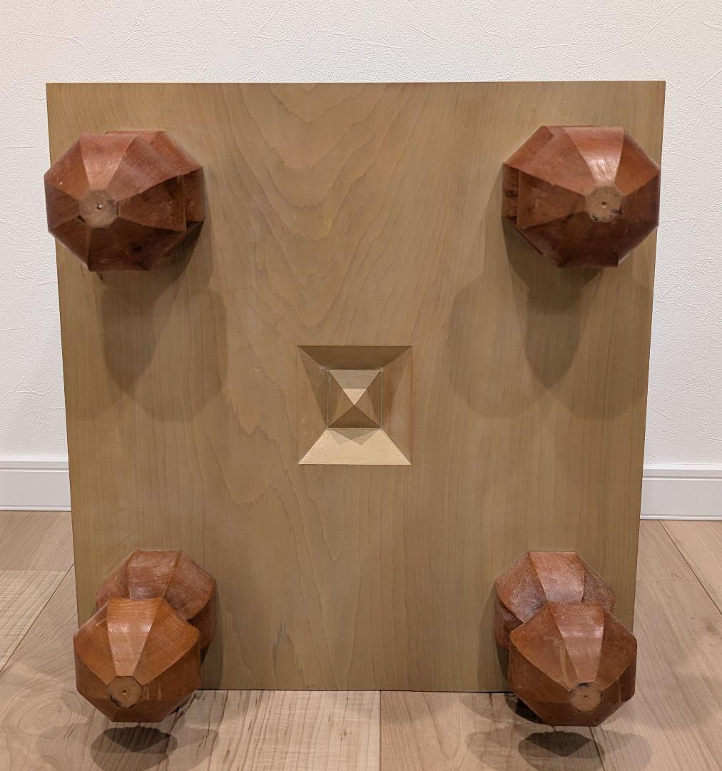 【良品】本格碁盤 5寸8分 脚付 板目 へそ付き 高級 足つき 囲碁盤