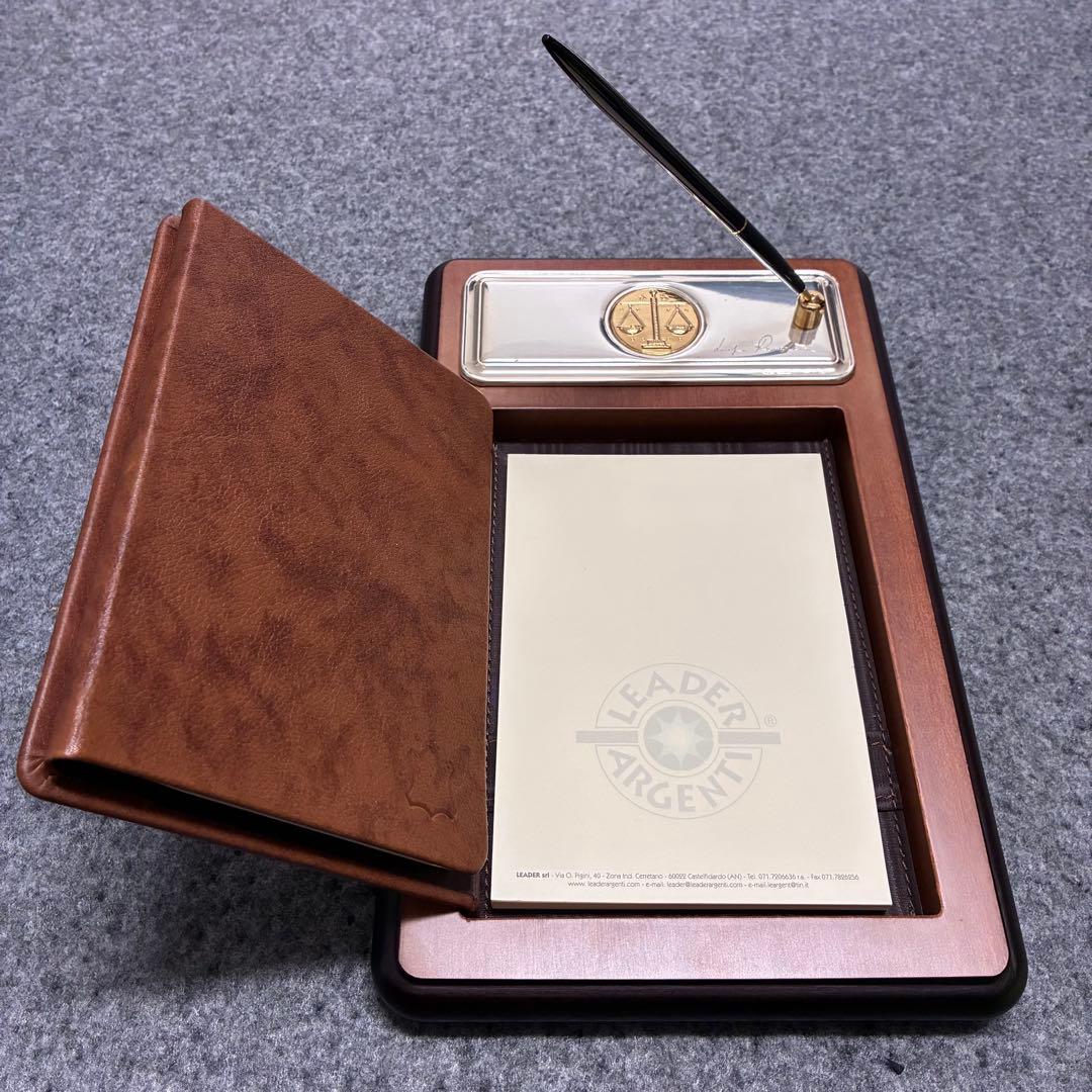 【極美品】Leader Argenti イタリア製 デスクメモ シルバー925