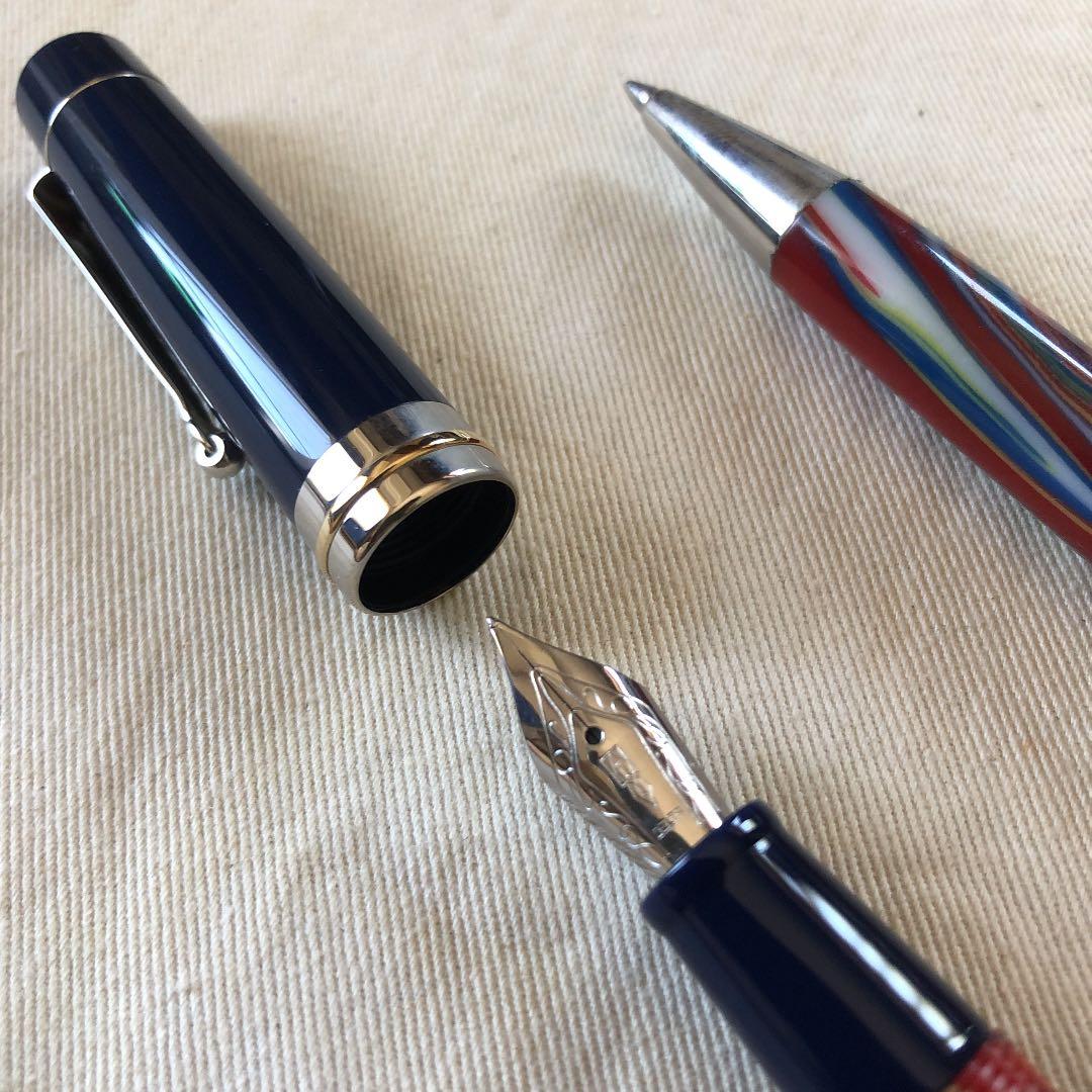 デルタ　ビンテージ　イルジオーネ　万年筆・ボールペンのセット