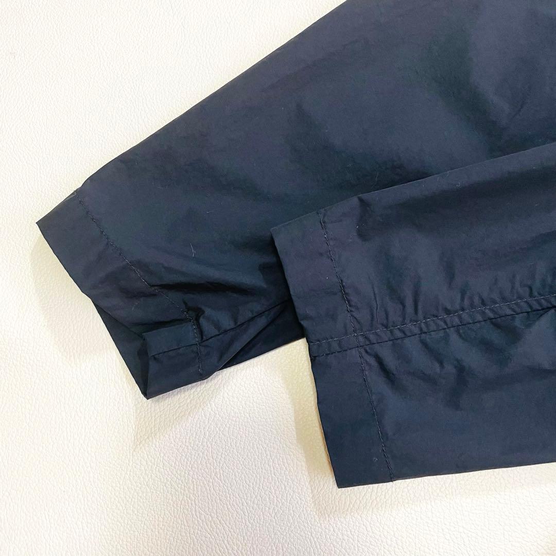 6374【美品】TFW49 ステンカラーコート　撥水　ナイロン　ブラック