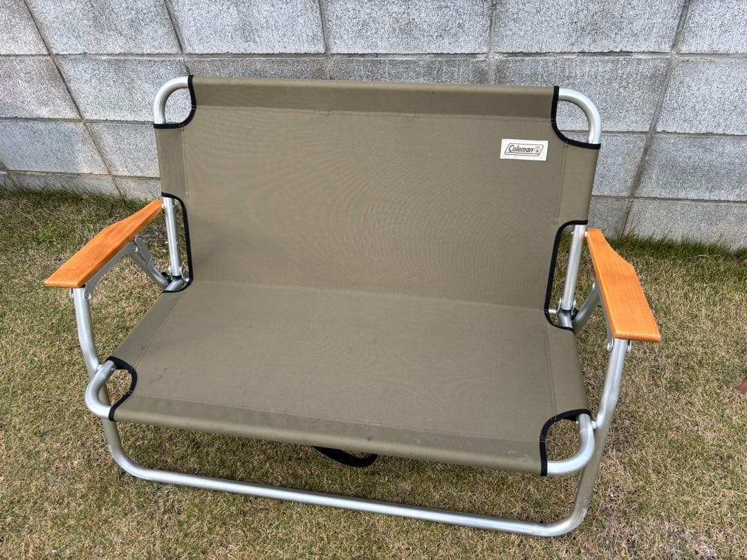 アウトドアベンチ オリーブグリーン 二人掛け