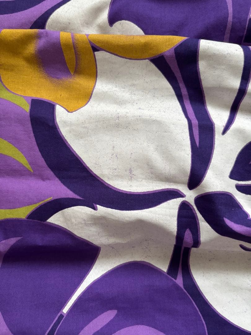 リバーシブルパウスカート 紫色 花柄