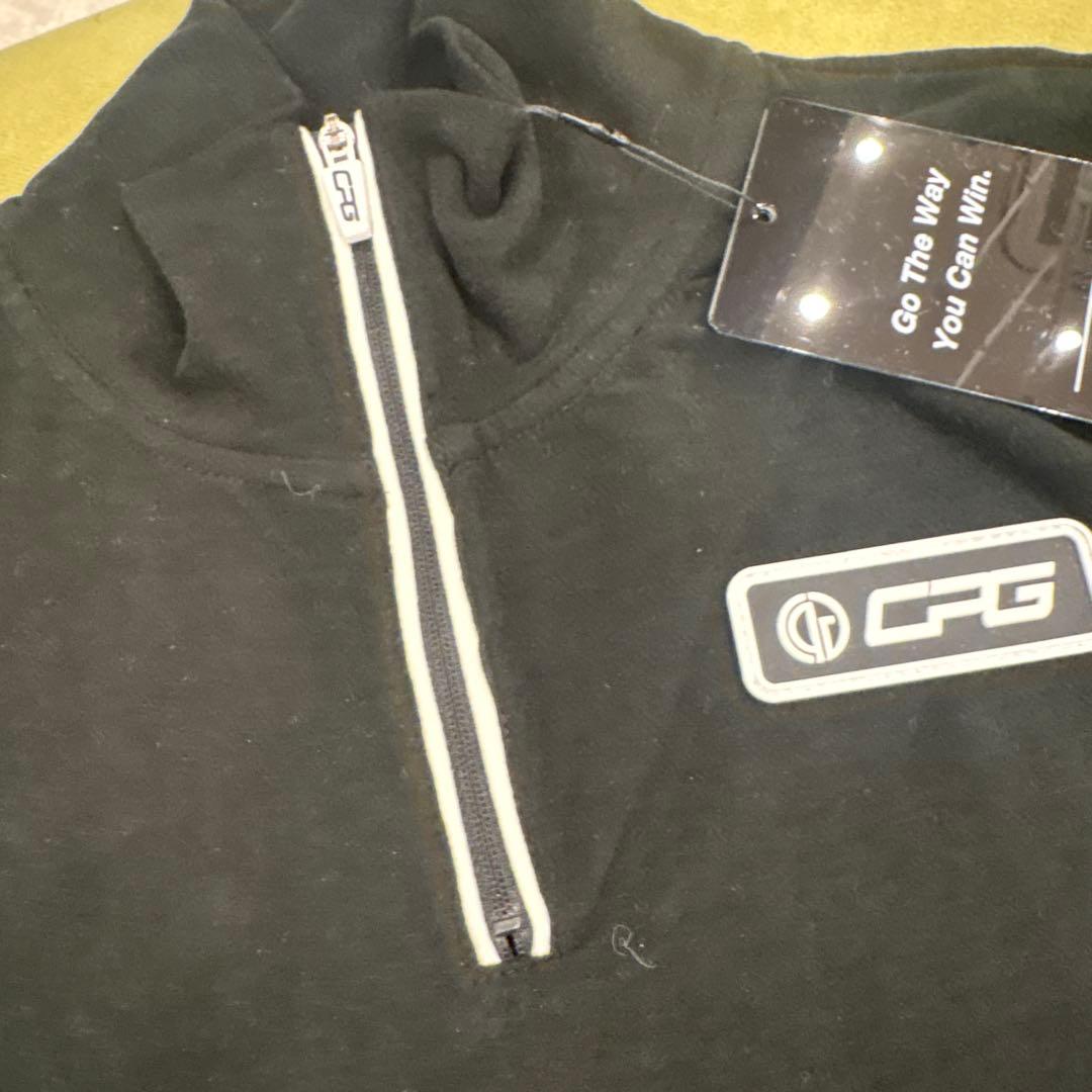 CPG ハーフジップ長袖シャツ サイズ3 黒/白