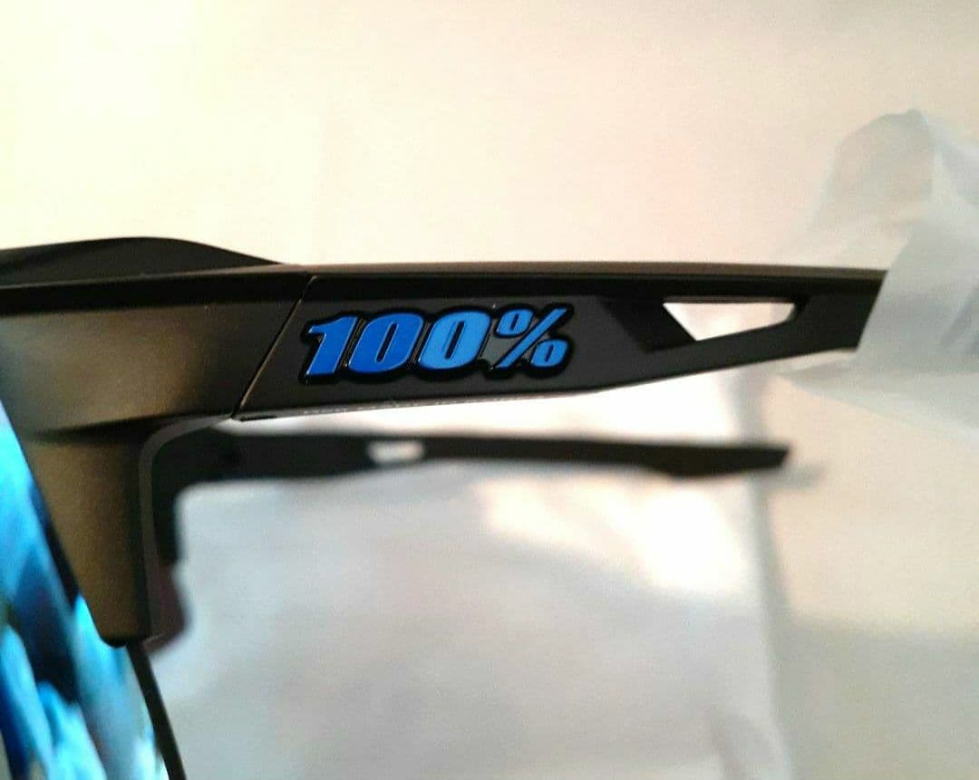 100% SPEEDCRAFT ブラック ブルー ワンハンドレッド サングラス