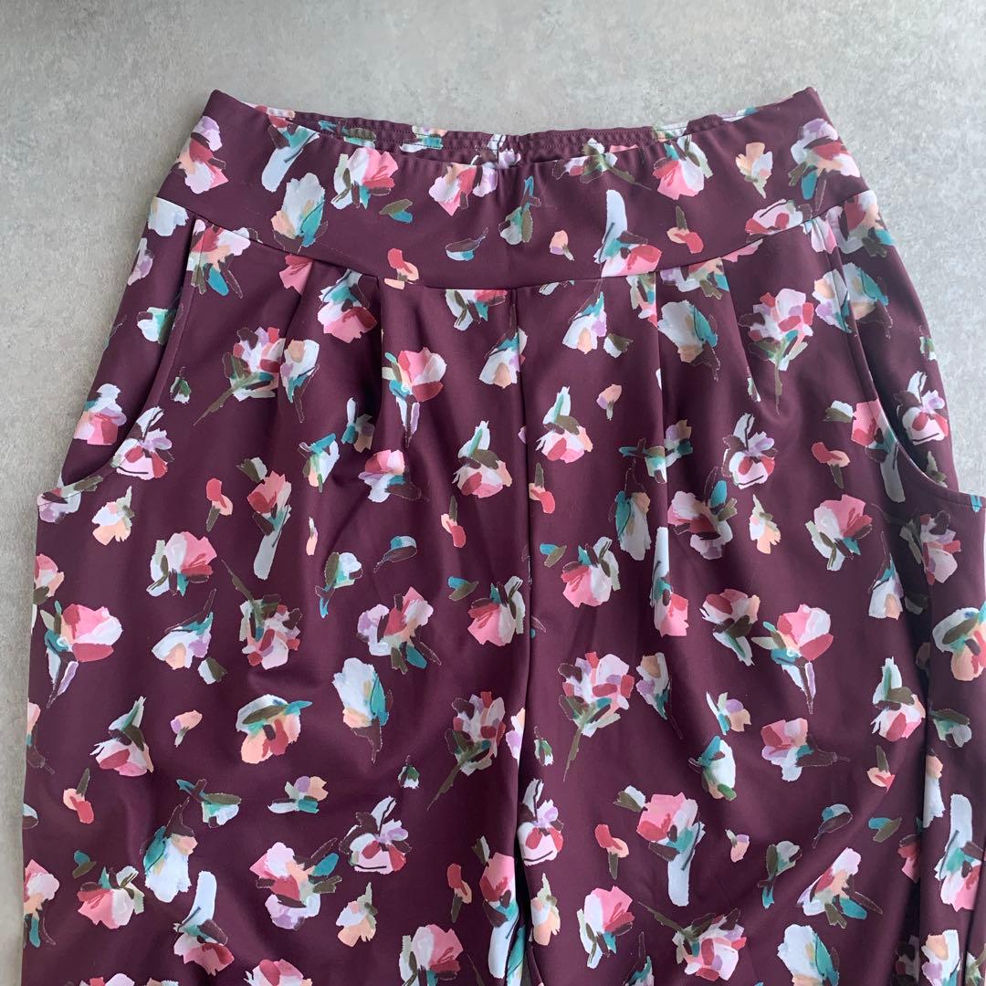 【新品】 SUKALA ローズプリント ジョガーパンツ ヨガウェア LL 花柄