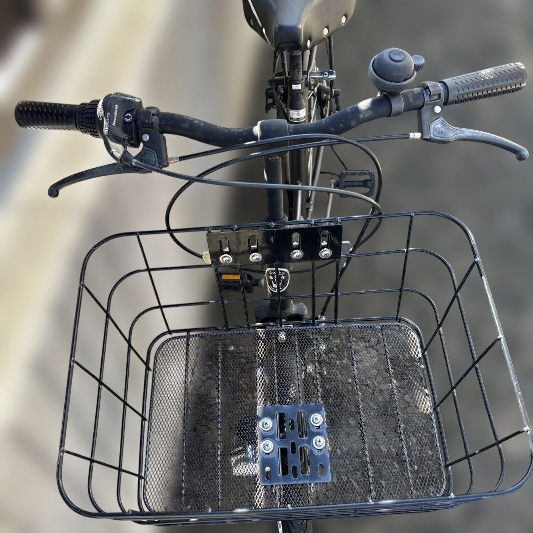 ブラック 自転車 前面バスケット付き