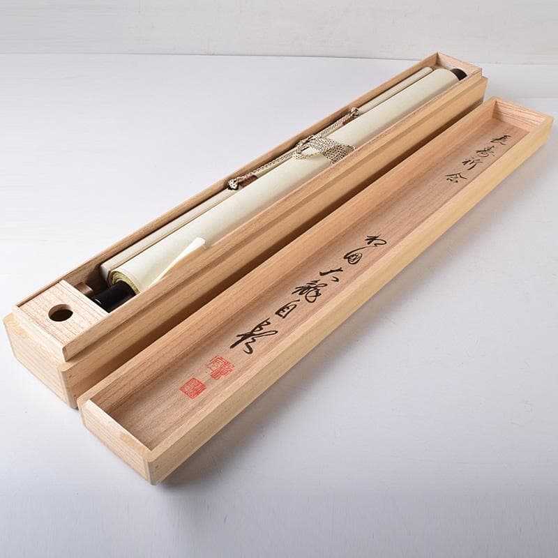 掛軸　和國大龍筆　一行書　天翔来福寿　共箱　C　7643G