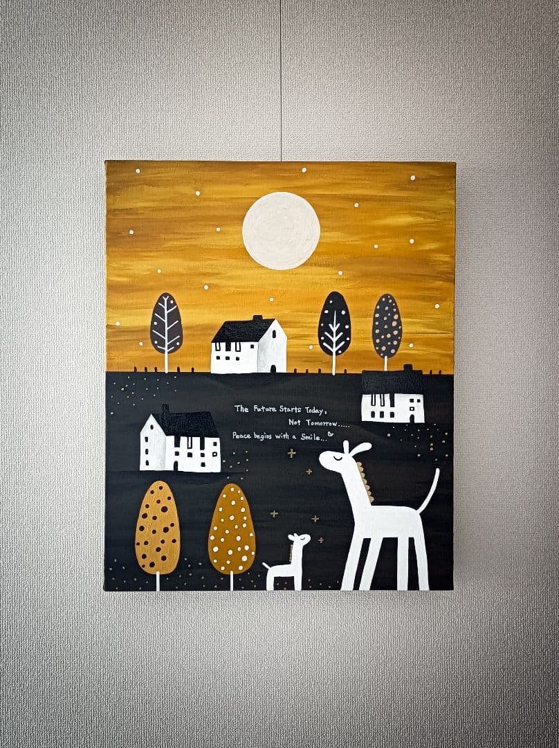 ✿月野乃亜 Unique F15／652×530mm 現代アート 25827