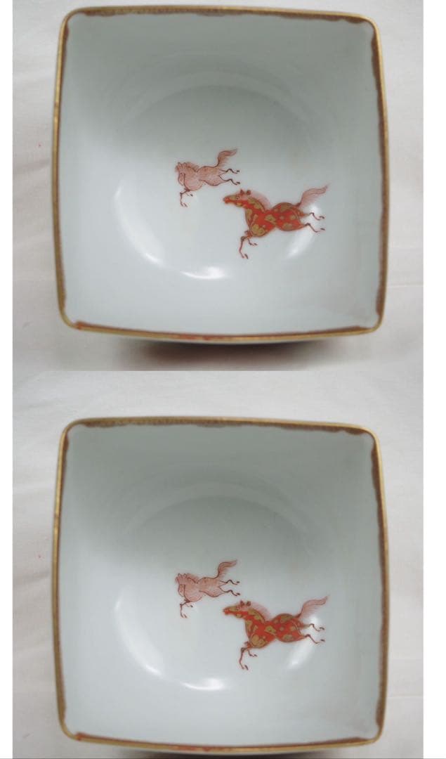 送料無料　橋田遊松造　細密金彩赤絵酒器セット 時代九谷焼 共箱