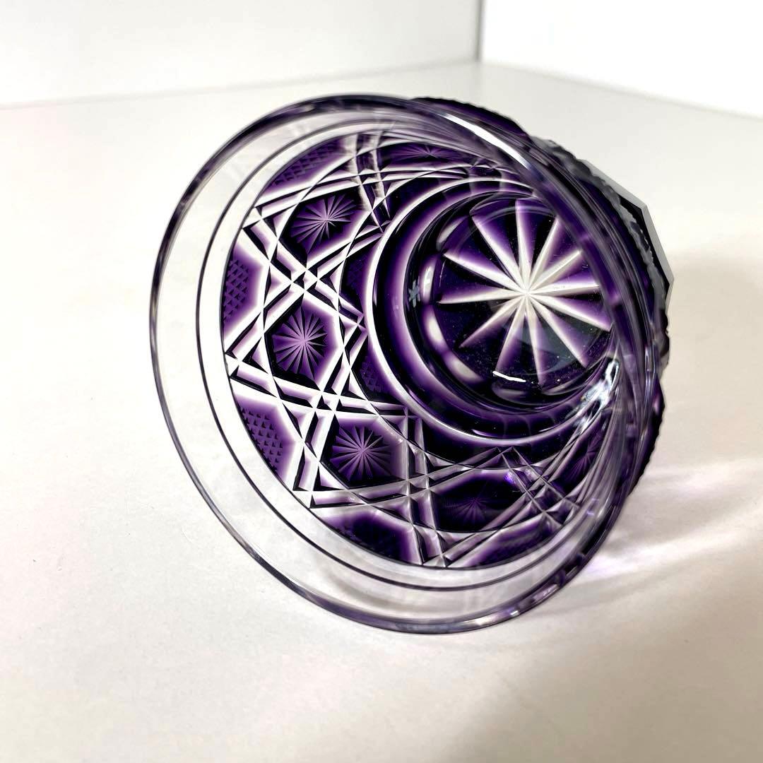 #XG505 薩摩切子・切子タンブラー・ガラス工房弟子丸製・色被せガラス・共箱付
