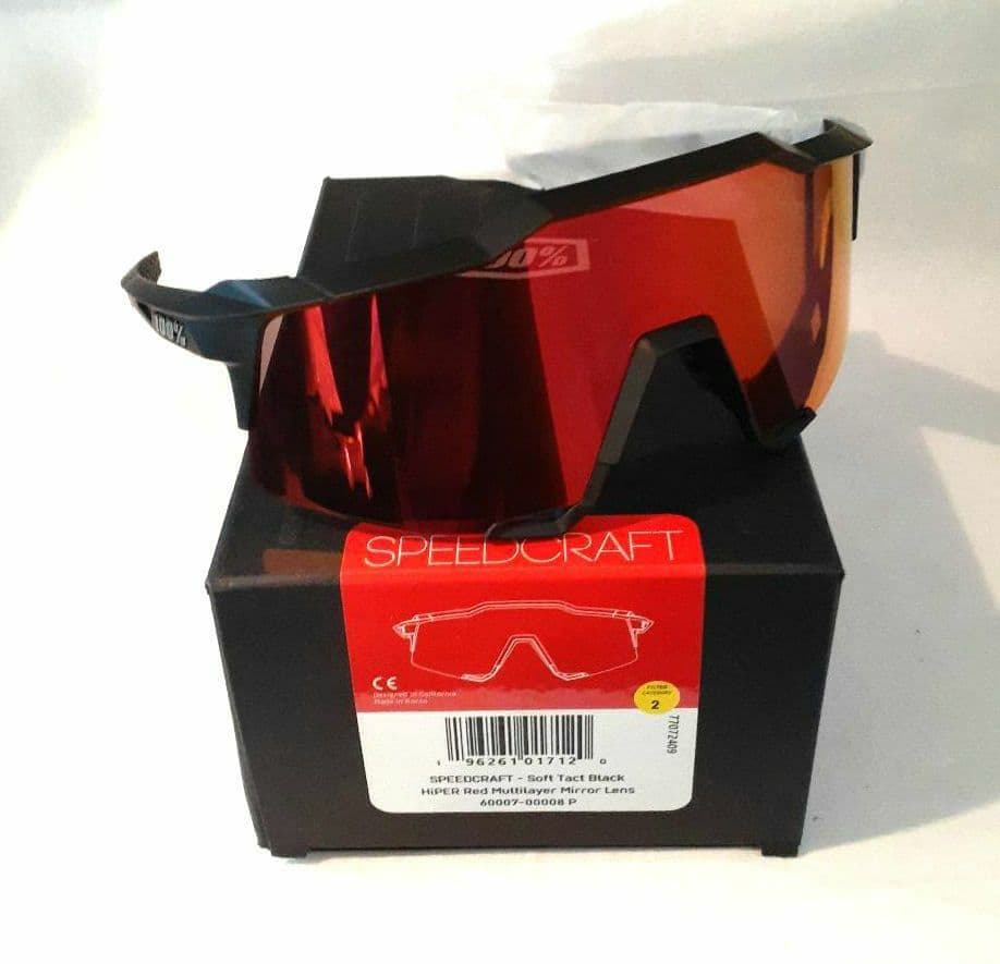 最新版 100% SPEEDCRAFT ブラック ワンハンドレッド サングラス
