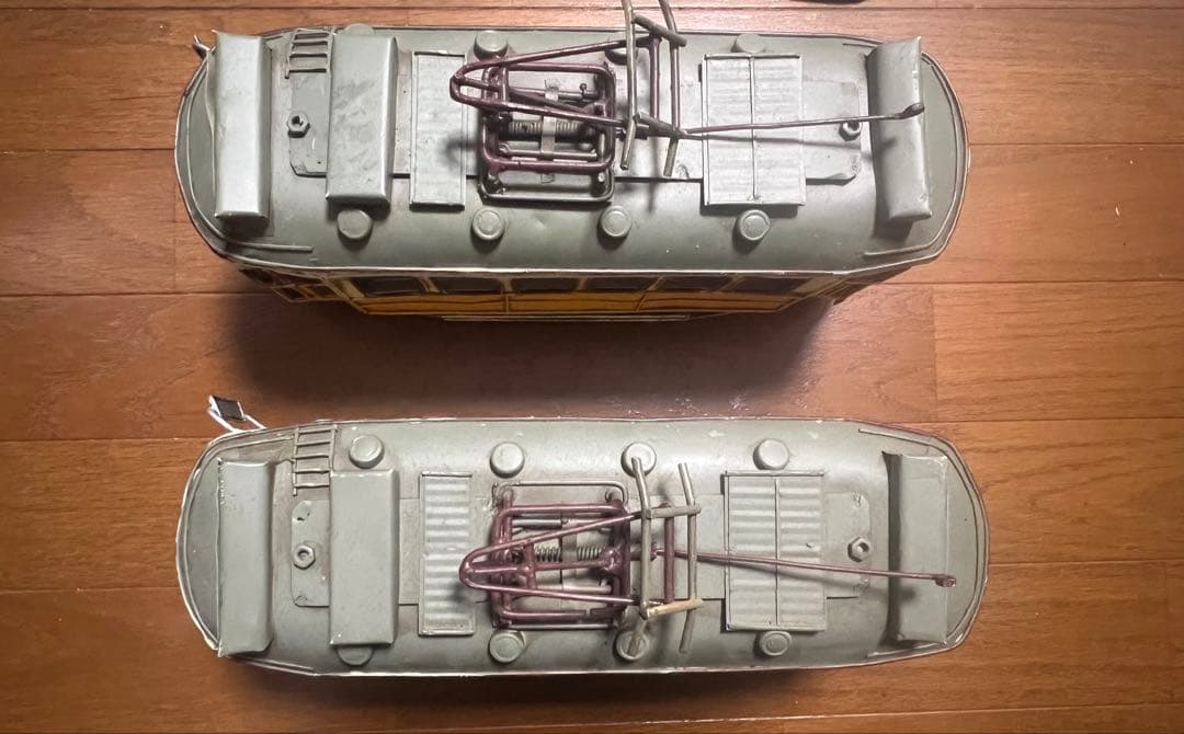 イエロー トラム模型 2台