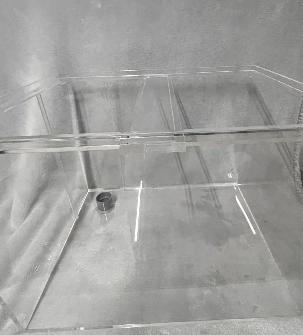 アクリル水槽　60 × 45 × 45オーバーフロー加工8ミリフルカバー蓋付