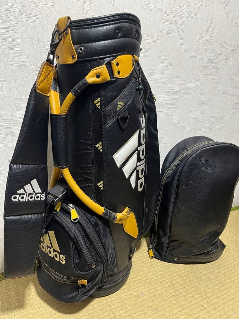 稀少品！adidas アディダス キャディーバック 9.5型　フードカバー付属