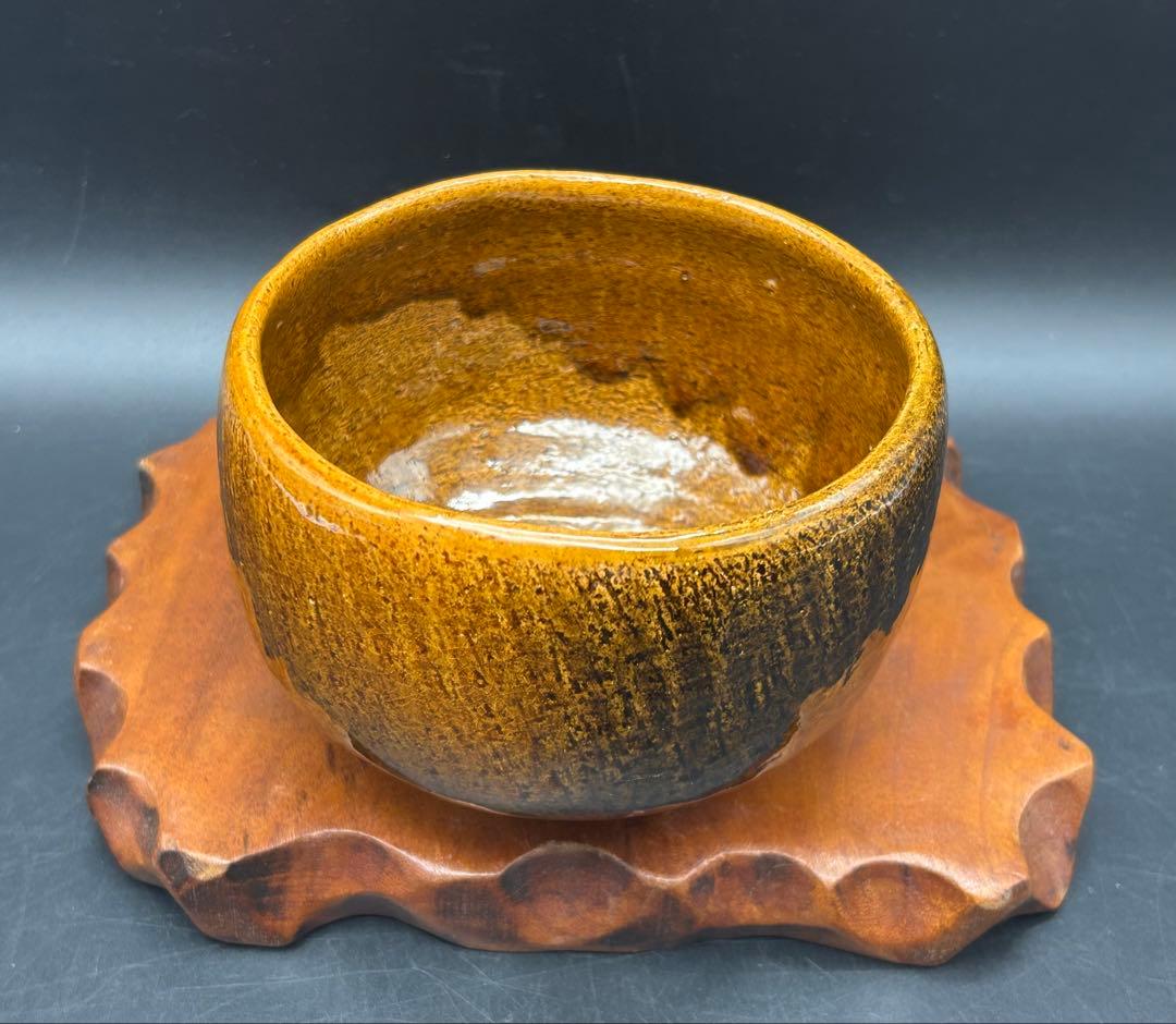 陶器　大樋焼　大樋勘兵衛　飴釉　茶道具　茶碗　金継ぎ用
