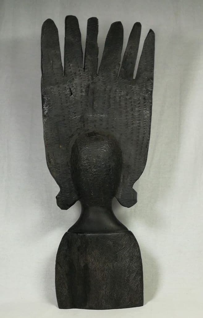 アフリカ　木彫　置物　女性　プリミディブアート　オブジェ