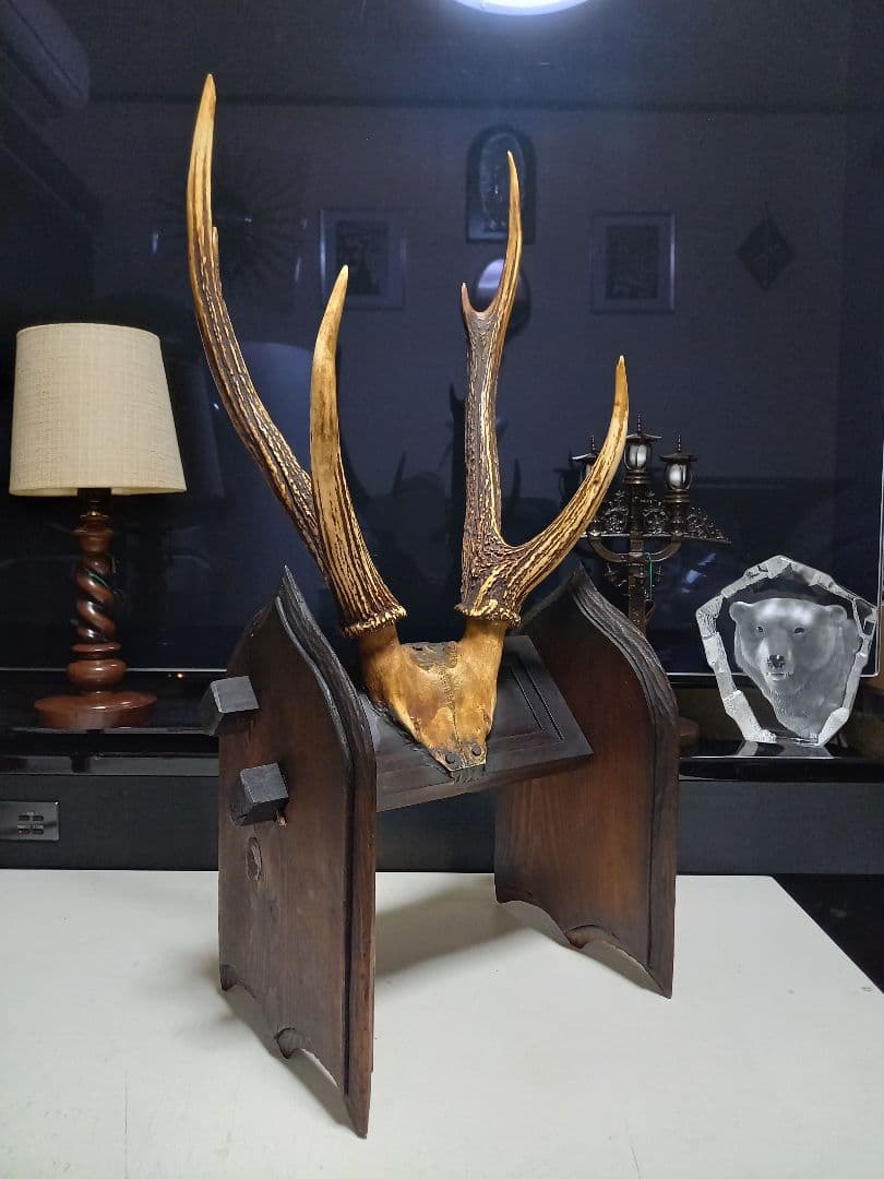 希少　アイヌ　民芸　楔　手彫り　ヴィンテージ　ハンティングトロフィー