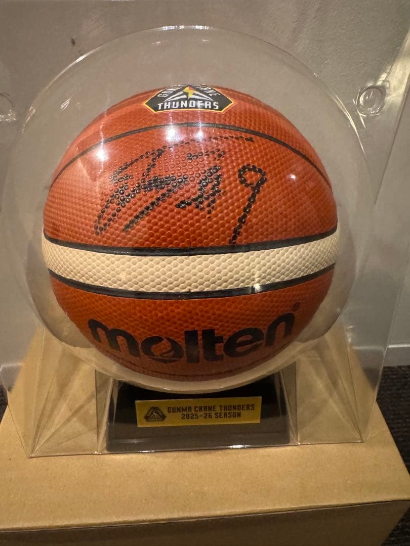 群馬クレインサンダーズ 選手直筆サイン入りミニボール 辻直人選手