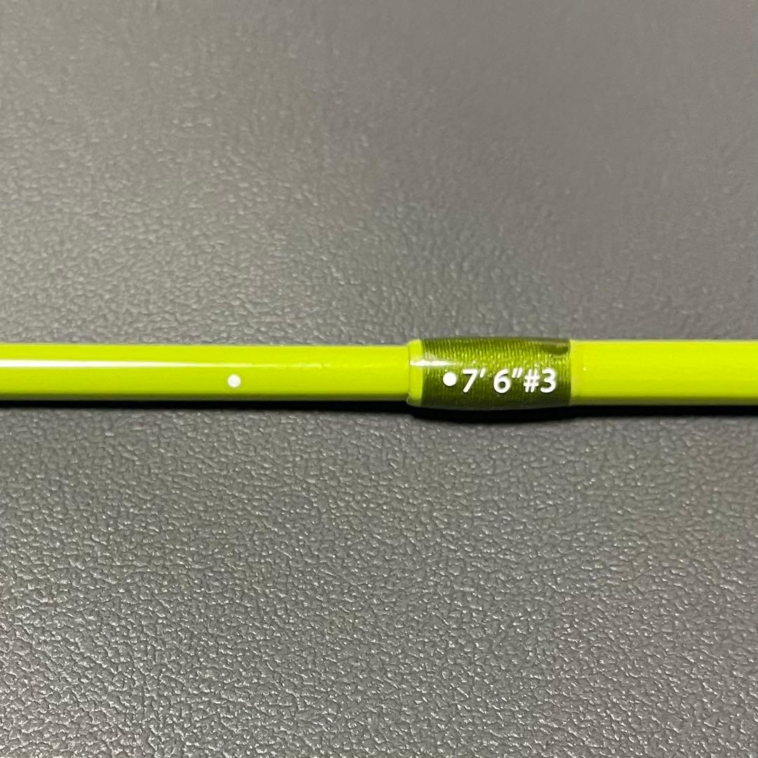 新品 フライロッド 7'6\"#3 4pc パックロッド 超軽量 77g 3番