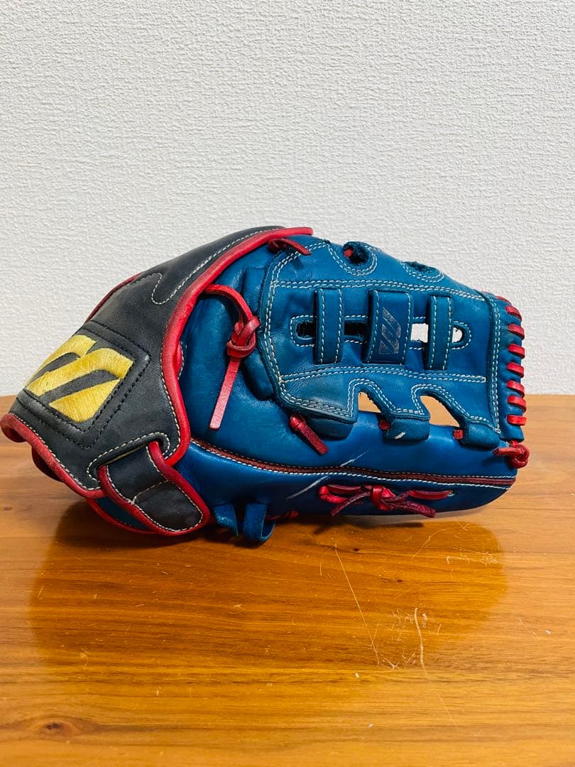✨美品✨ミズノ　MIZUNO 野球グローブ　青　ブルー　旧ミズノ　希少品❣️