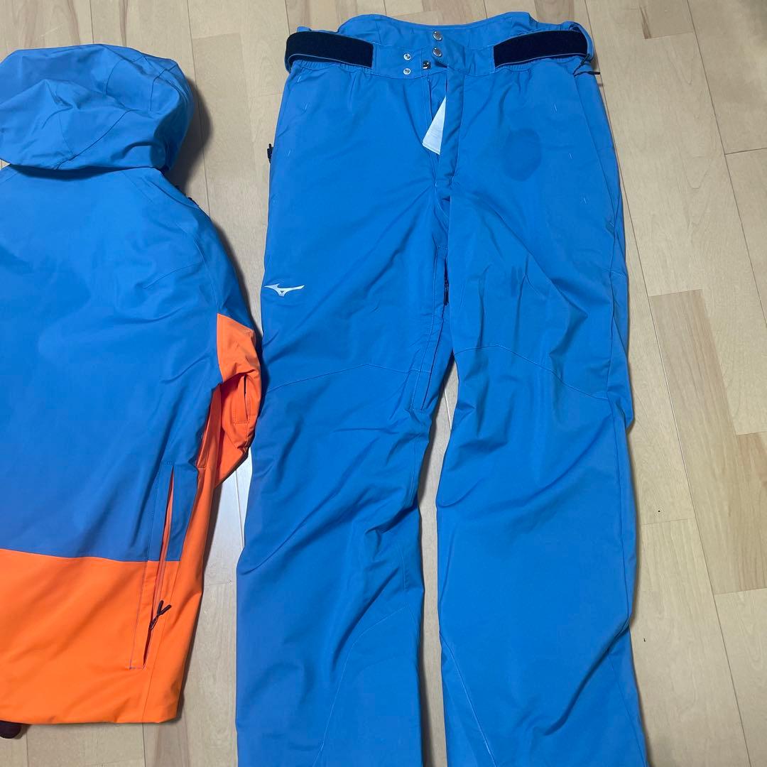 MIZUNO 防水スキーウェア 青/オレンジ