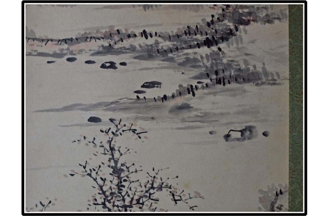 骨董市仕入れ品　日本時代の掛け軸その肉筆保証江戸鎌倉平安 X1028C3-2