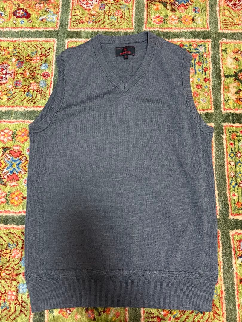 ブリーフィング　ニットベスト　グレー