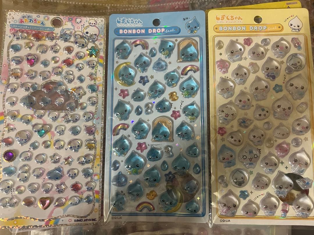 正規品 しずくちゃんボンボンドロップシール6種