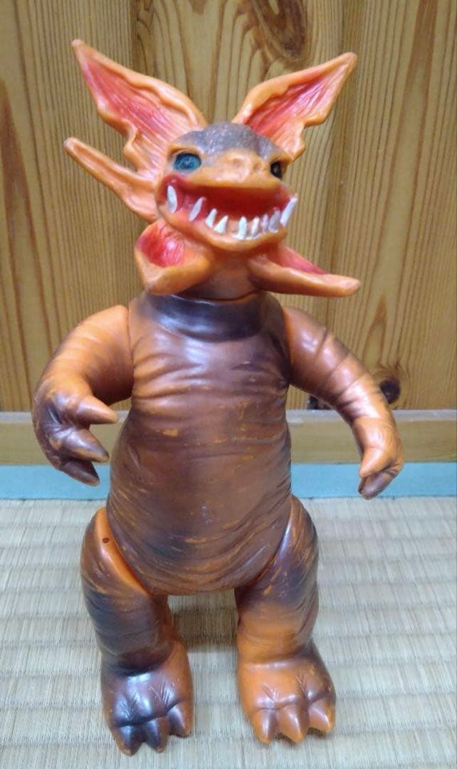 当時物マルサン ガボラ ソフビ 怪獣 ウルトラマン　角1本欠品