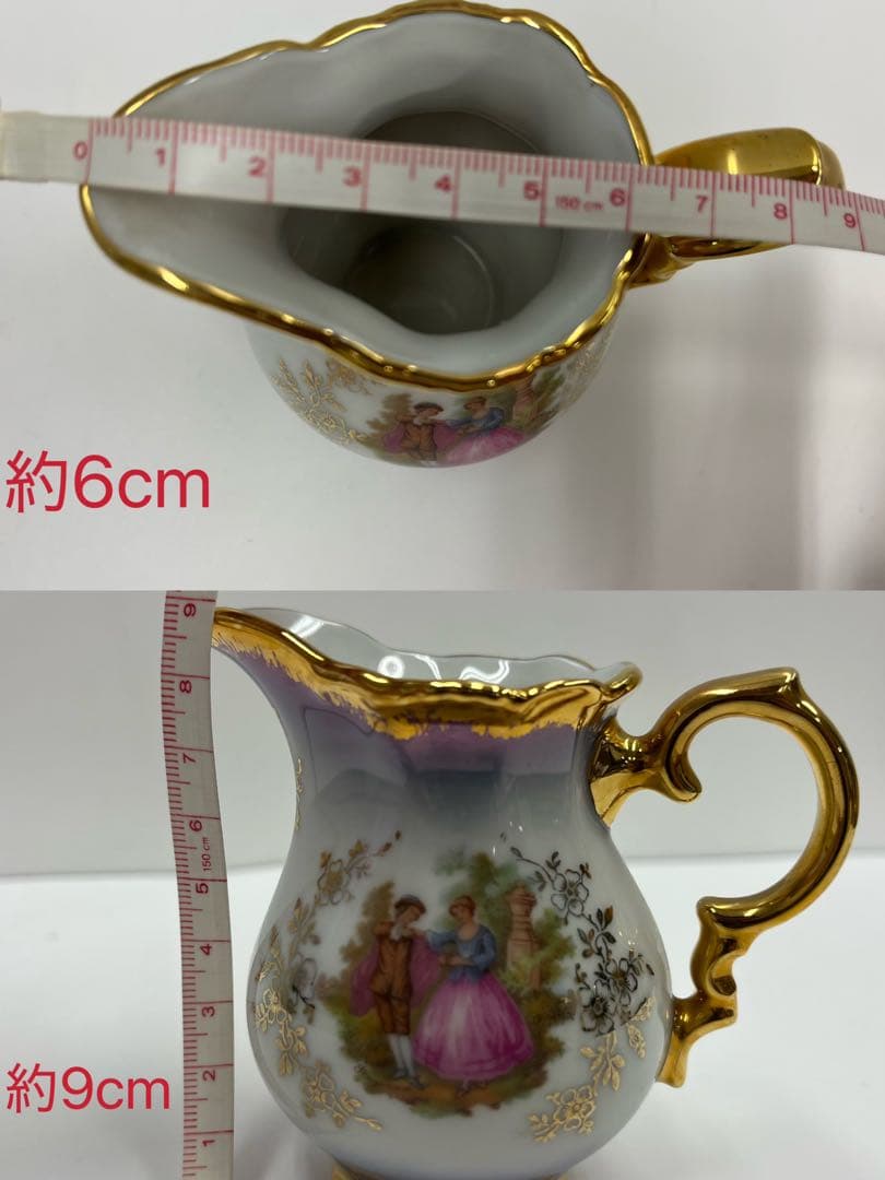 陶磁器　宮廷小花/ティーセット　15セット 花柄 金装飾