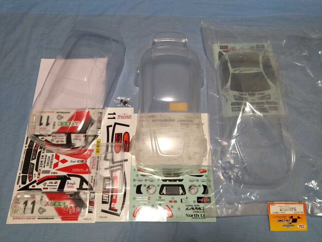 Mシャーシ用ランエボのボディの3点セット