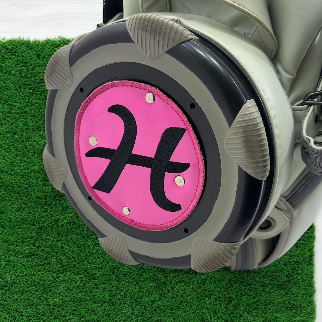 DOCUSドゥーカス ツアーモデルキャディーバッグ 2016 ピンク/グレー