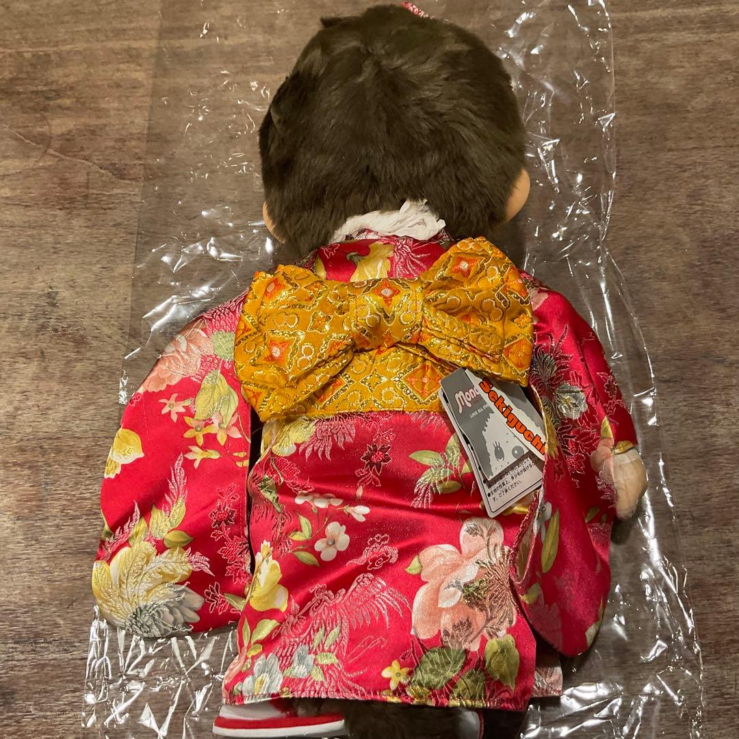 新品 未使用！振袖 モンチッチ Ｌ 女の子 大きい ぬいぐるみ 人形 セキグチ