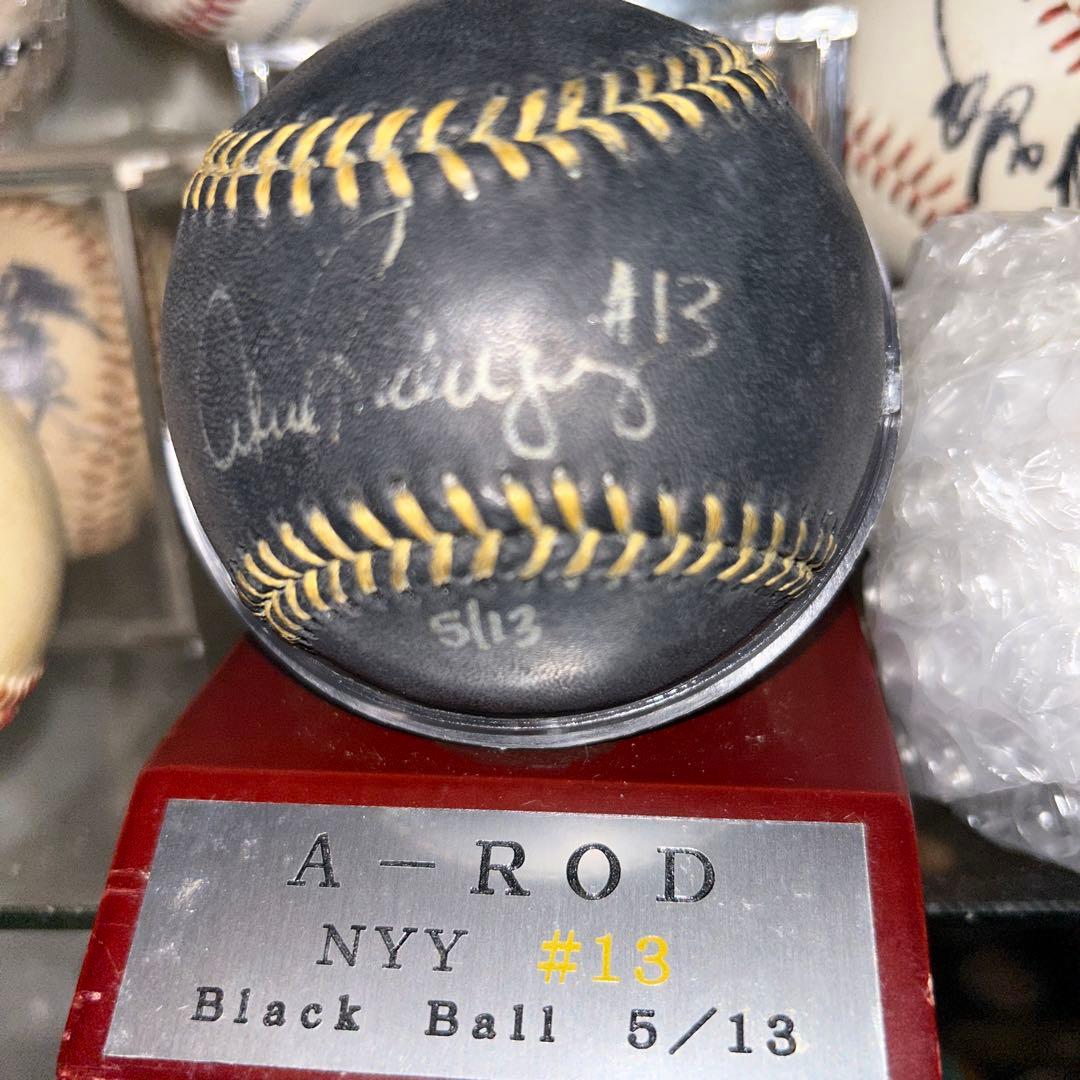 アレックスロドリゲス13個限定直筆サイン入り【ホログラムブラックボール【超レア】